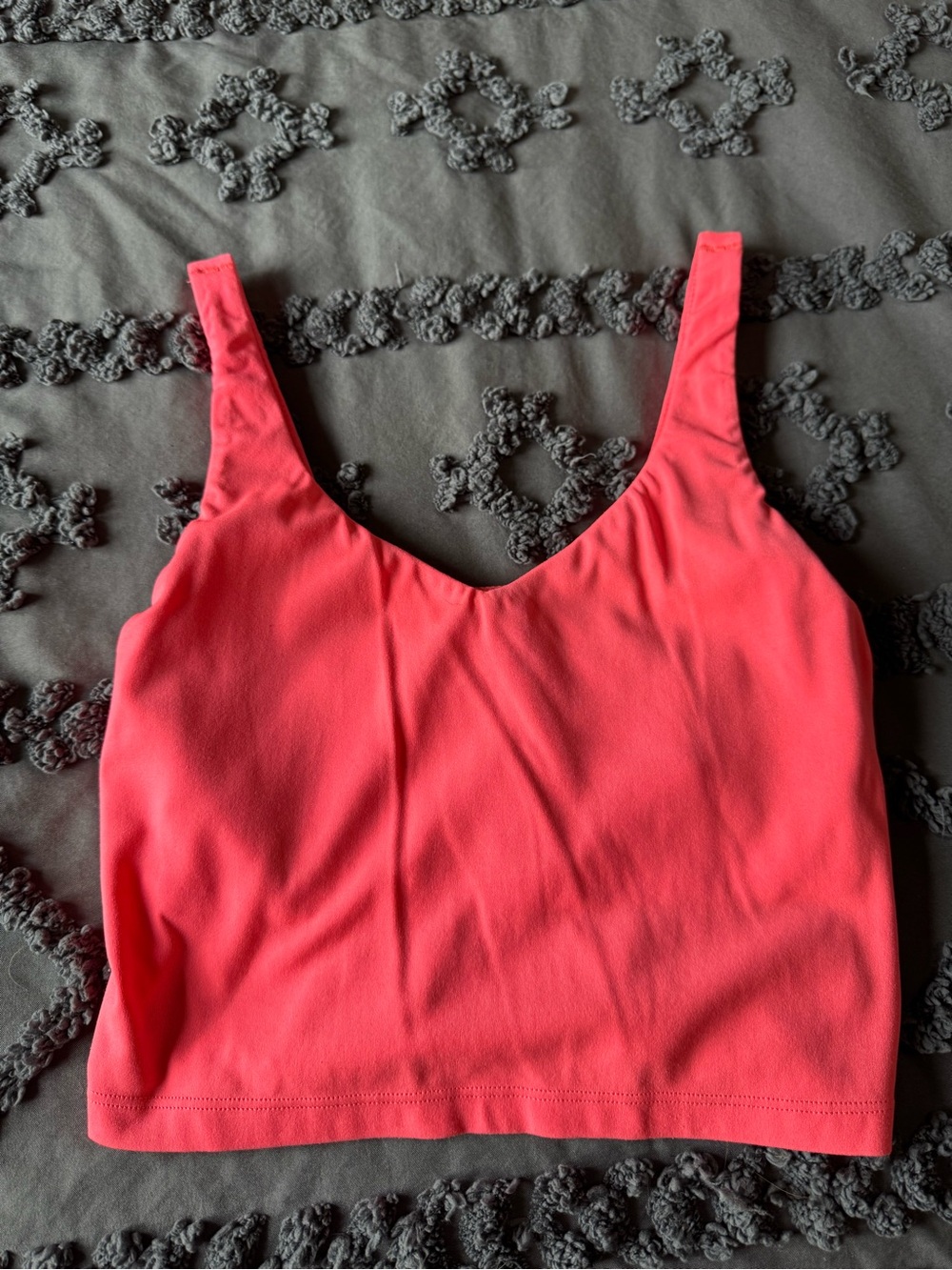 aerie Coral V-Neck Cropped Tank